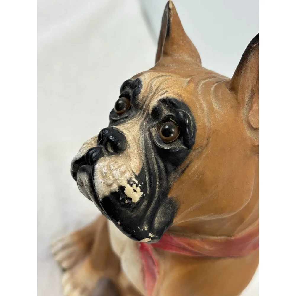 Vtg Resin Boxer Dog Figure 1999 10